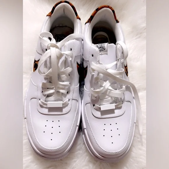 Nike Air Force 1 Low Pixel SE WMNS “White Leopard Print”  SIZE 9  LIKE NEW!! - Picture 7 of 11